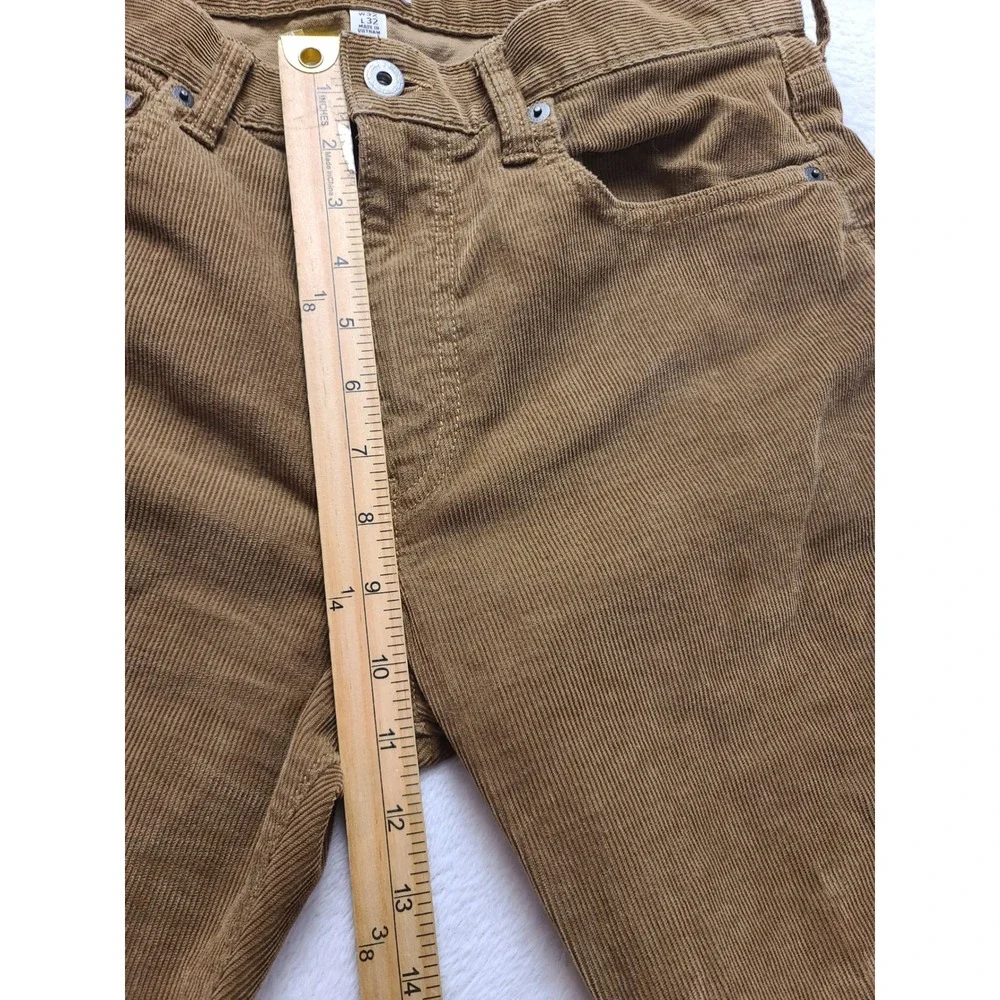J. Crew 770 Straight Fit Corduroy Pants Men's 32x32 Brown Fine Wale 5-Pocket